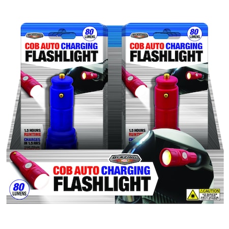 Shawshank Ledz Blazing LEDz 80 lm Blue/Red LED Rechargeable Flashlight 702900